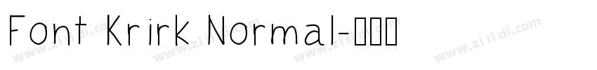 Font Krirk Normal字体转换
